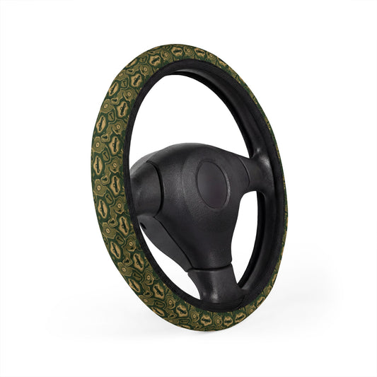Topo Trail Truck Steering Wheel Cover — Camo & Compass Print