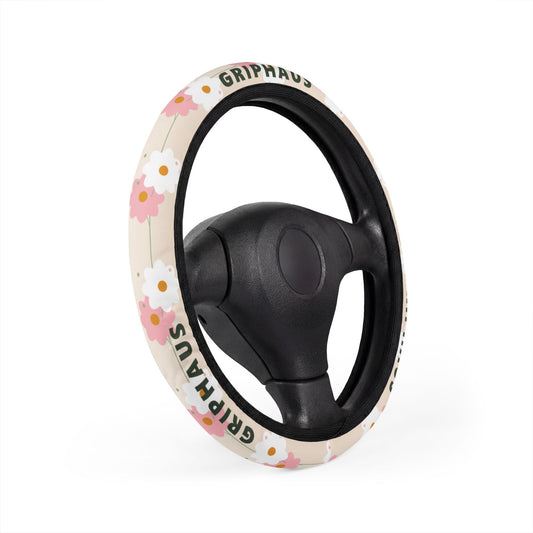 Daisy Chain Steering Wheel Cover — Pastel Floral Print