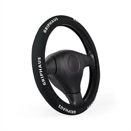 GRIPHAUS Minimal Wordmark Steering Wheel Cover — Modern Clean Typography