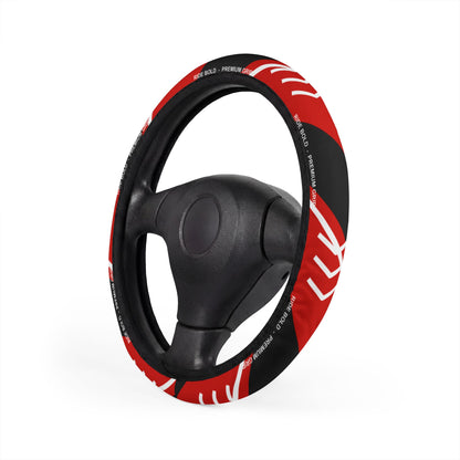 Red Black Tribal Pattern Car Steering Wheel Cover | Aztec Lines