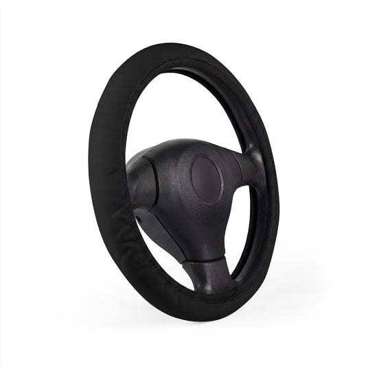 Tactical Hex Mesh Steering Wheel Cover — Industrial Matte Black