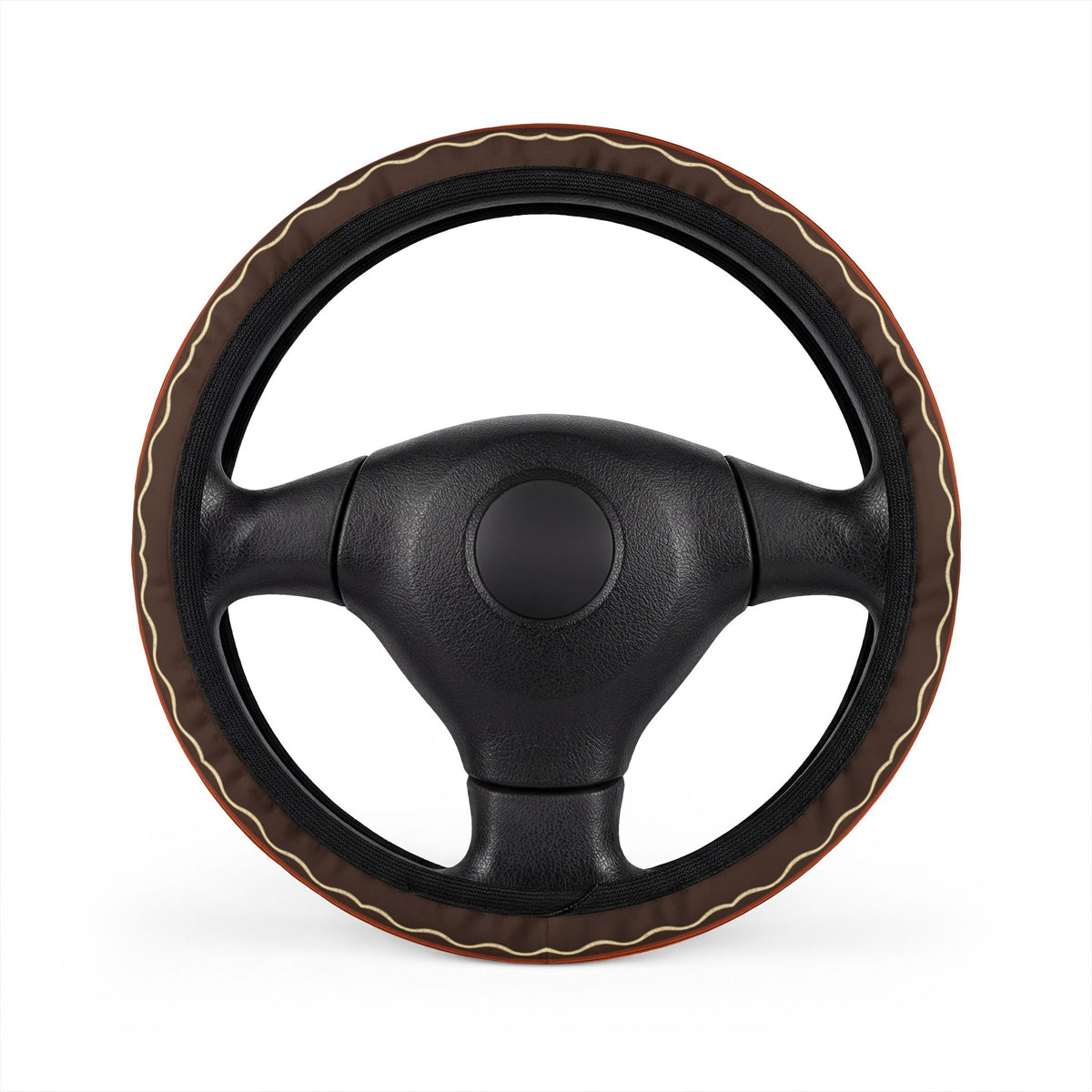 Retro Sunset Steering Wheel Cover — 70s Vintage Print