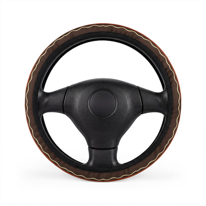 Retro Sunset Steering Wheel Cover — 70s Vintage Print