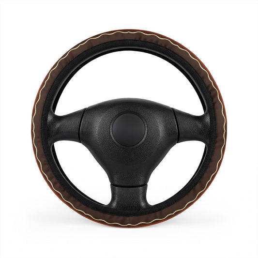 Retro Sunset Steering Wheel Cover — 70s Vintage Print