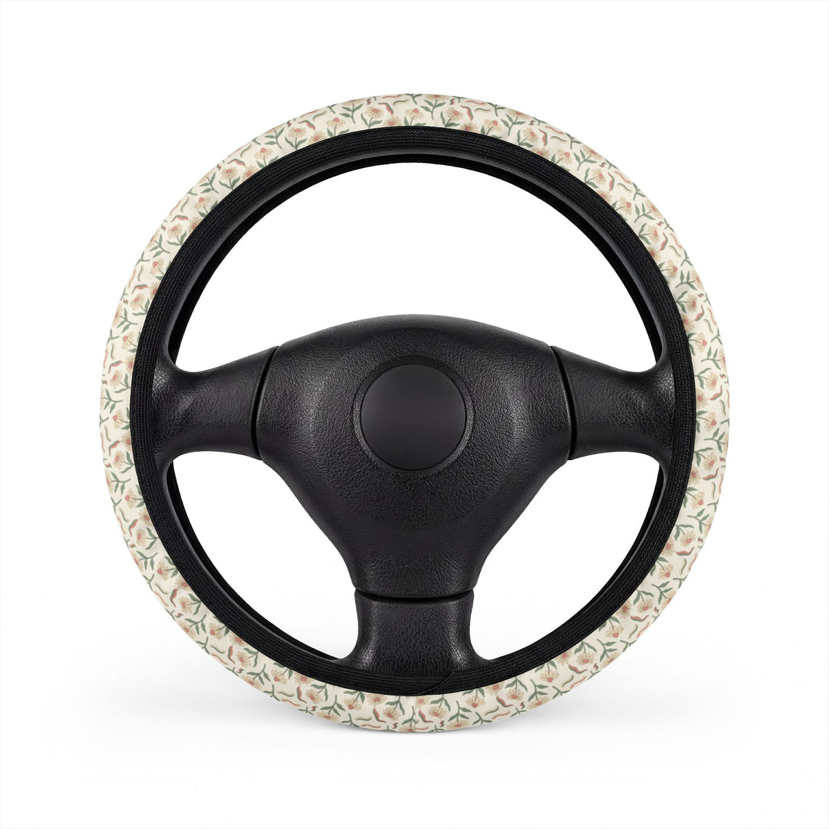 Daisy Daydream Steering Wheel Cover — Retro Boho Pastel Print