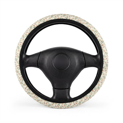 Daisy Daydream Steering Wheel Cover — Retro Boho Pastel Print