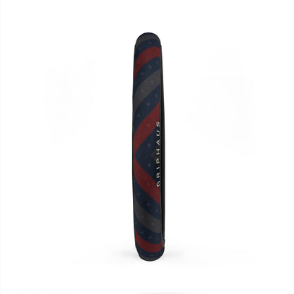 Old Glory Steering Wheel Cover — Tonal Stars & Stripes Print