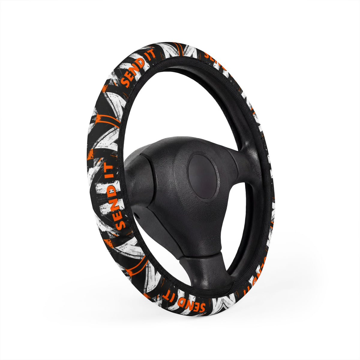 SEND IT Bold Statement Steering Wheel Cover — Streetwear Graphic