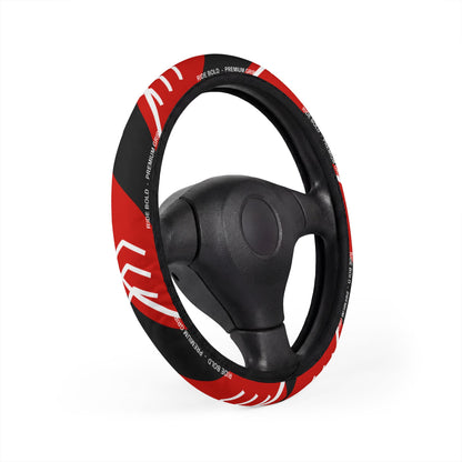 Red Black Tribal Pattern Car Steering Wheel Cover | Aztec Lines