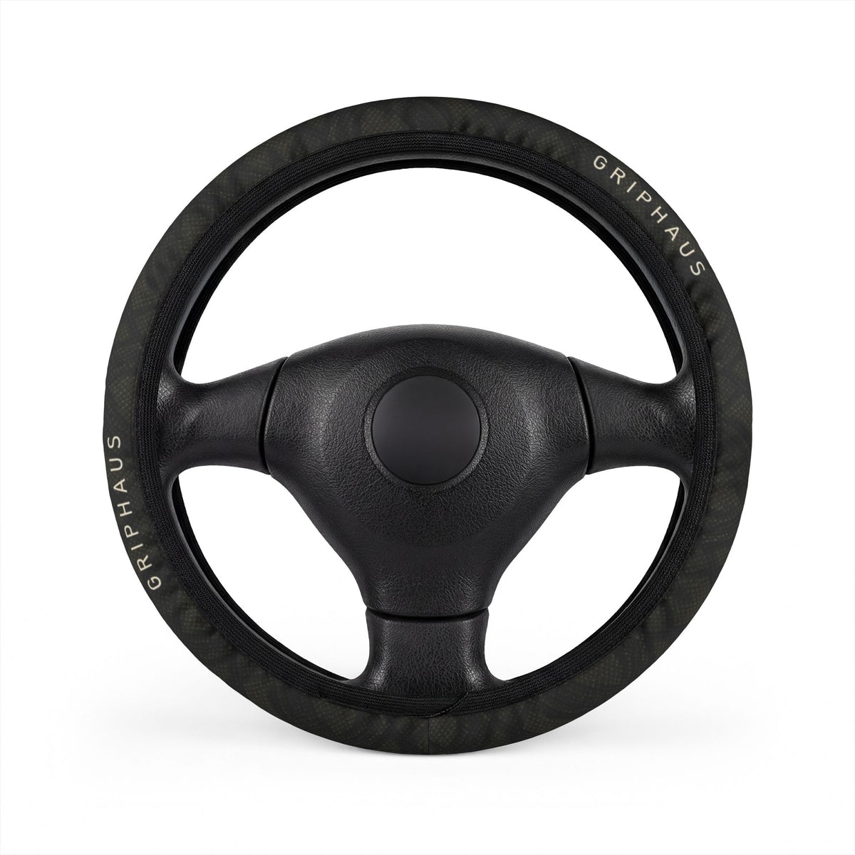 Night Python Steering Wheel Cover — Dark Snakeskin Print