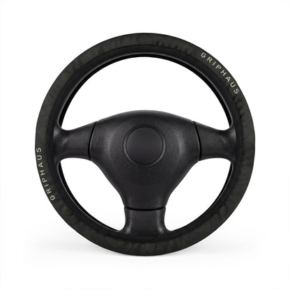 Night Python Steering Wheel Cover — Dark Snakeskin Print