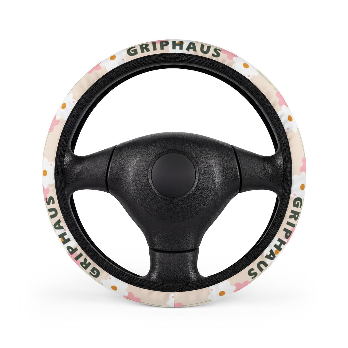 Daisy Chain Steering Wheel Cover — Pastel Floral Print