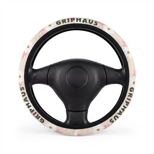 Daisy Chain Steering Wheel Cover — Pastel Floral Print