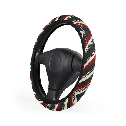 Apex Racing Steering Wheel Cover — Vintage Motorsport Check Print
