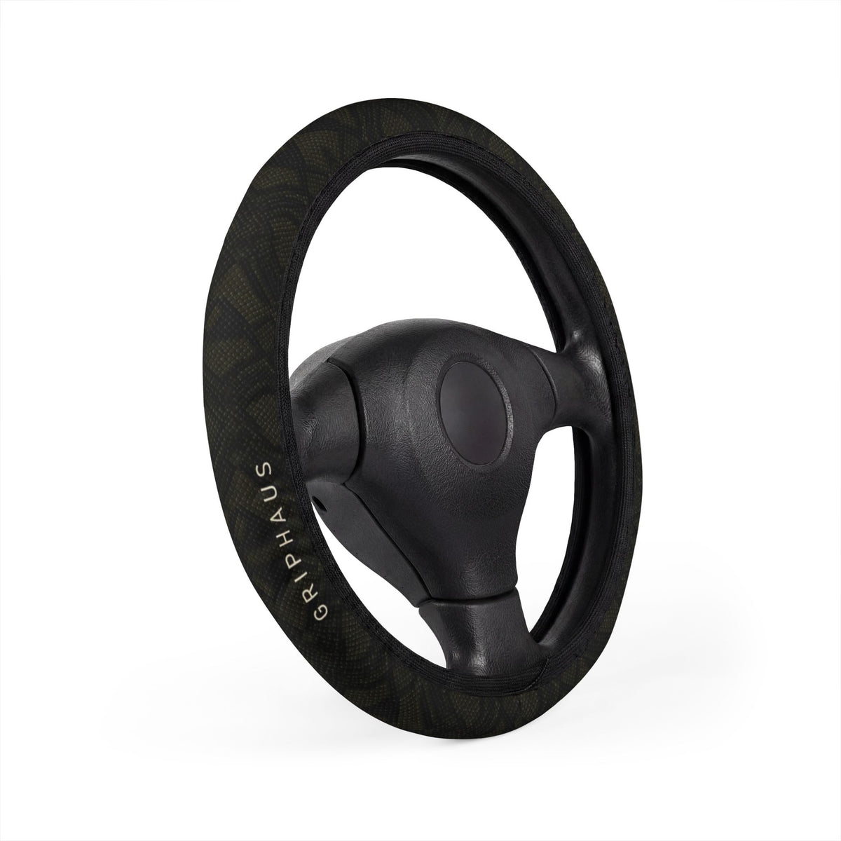 Night Python Steering Wheel Cover — Dark Snakeskin Print