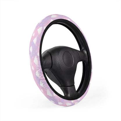 Cloud Nine Steering Wheel Cover — Dreamy Pastel Sky Print