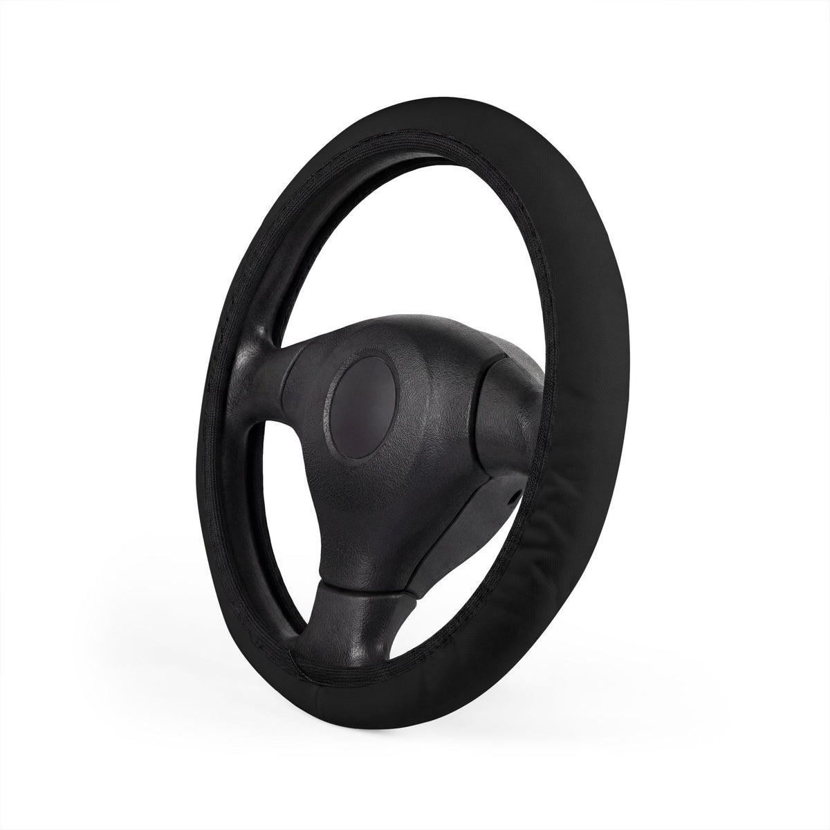 Tactical Hex Mesh Steering Wheel Cover — Industrial Matte Black