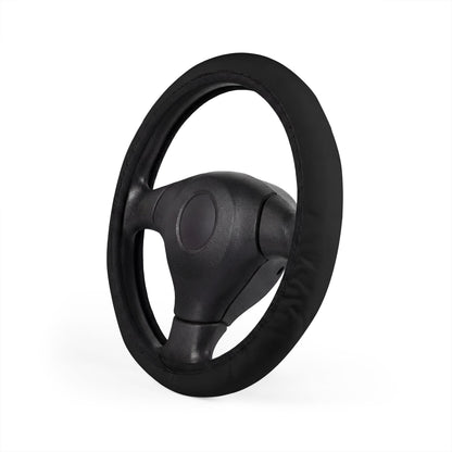 Tactical Hex Mesh Steering Wheel Cover — Industrial Matte Black
