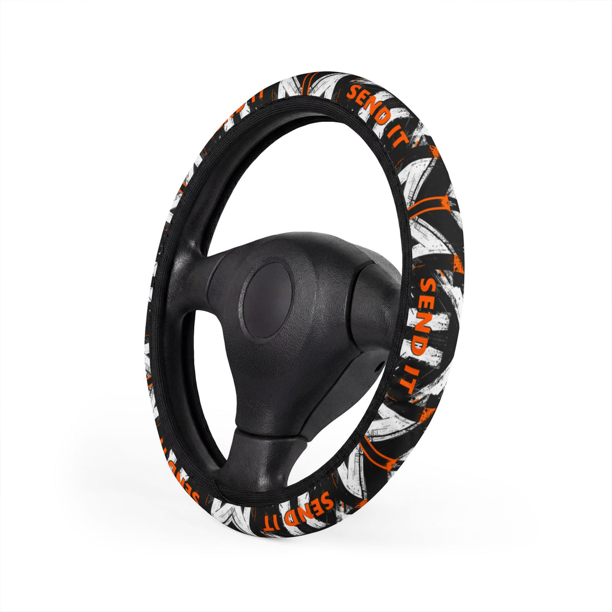 SEND IT Bold Statement Steering Wheel Cover — Streetwear Graphic