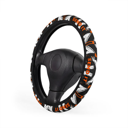 SEND IT Bold Statement Steering Wheel Cover — Streetwear Graphic