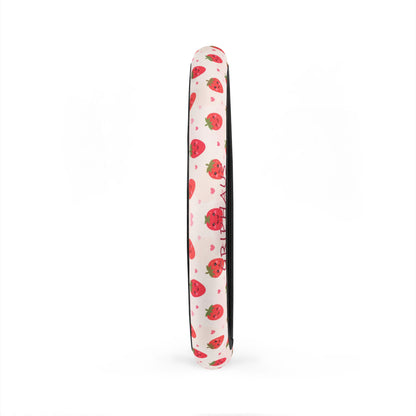 Berry Sweet Steering Wheel Cover — Kawaii Strawberry & Hearts Print