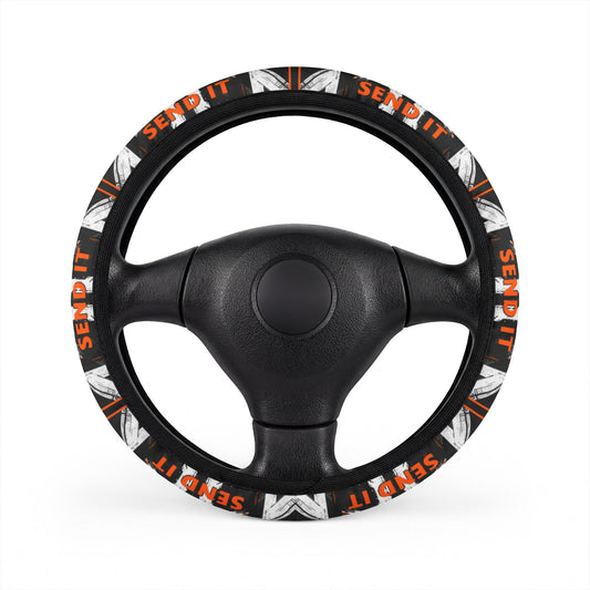 SEND IT Bold Statement Steering Wheel Cover — Streetwear Graphic