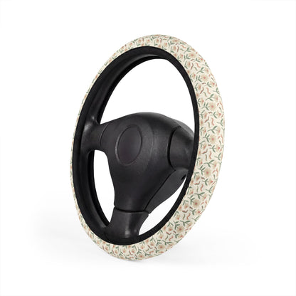 Daisy Daydream Steering Wheel Cover — Retro Boho Pastel Print