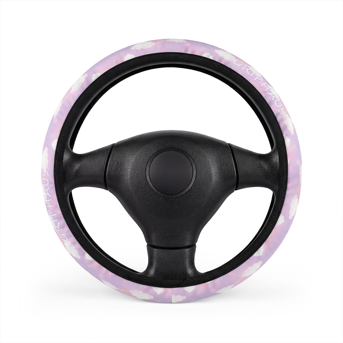 Cloud Nine Steering Wheel Cover — Dreamy Pastel Sky Print