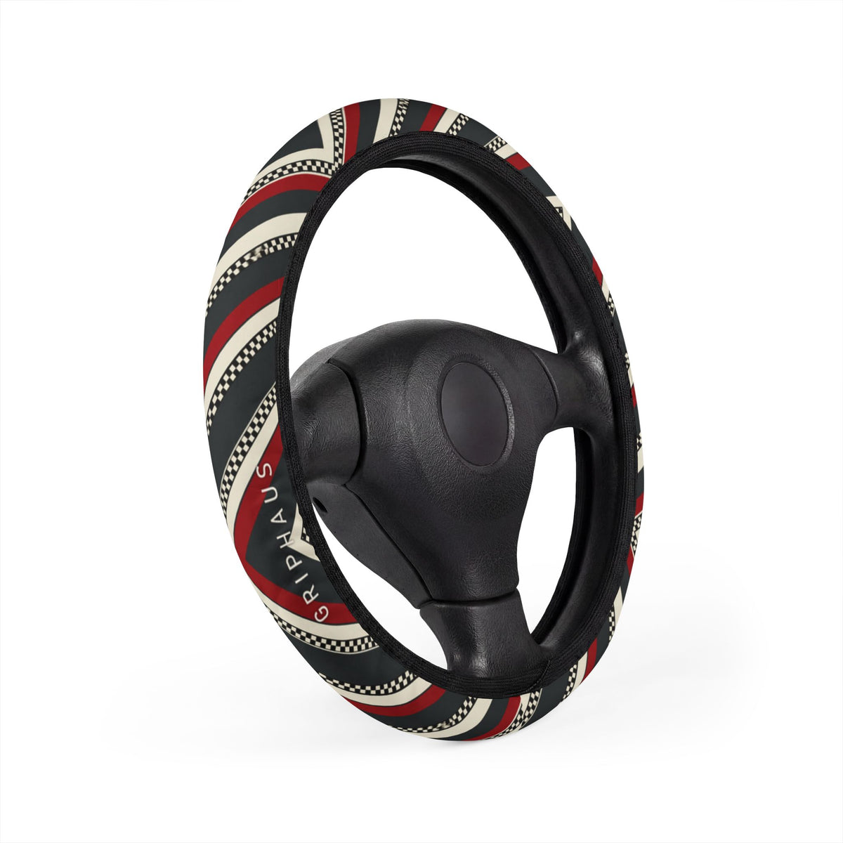 Apex Racing Steering Wheel Cover — Vintage Motorsport Check Print