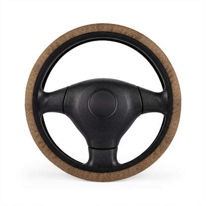 Marble & Gold Leather-Look Steering Wheel Cover — Luxe Lattice
