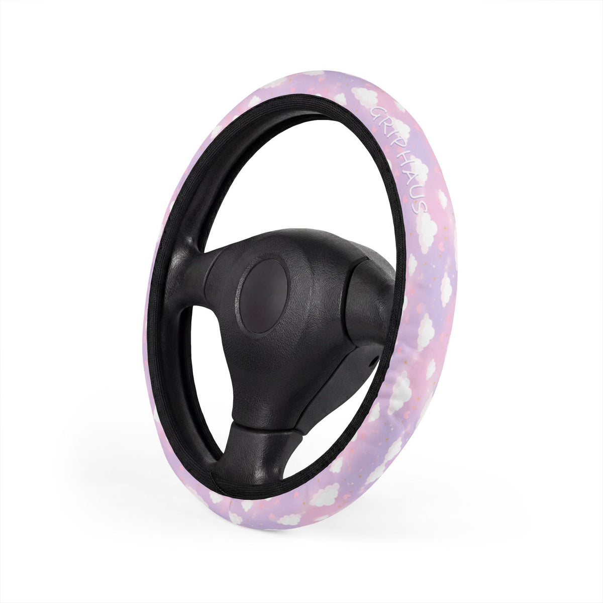 Cloud Nine Steering Wheel Cover — Dreamy Pastel Sky Print